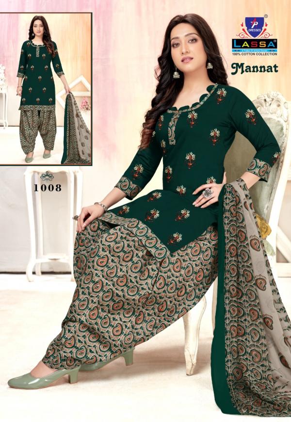 Lassa Mannat Royal Patiyala Cotton Designer Patiyala Dress Material